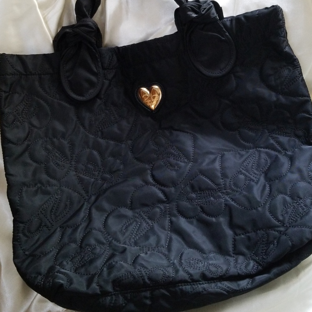 2b bebe Quilted Signature Nylon Tote Bag